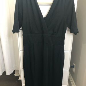 Banana Republic Wool VNeck Little Black Dress 12